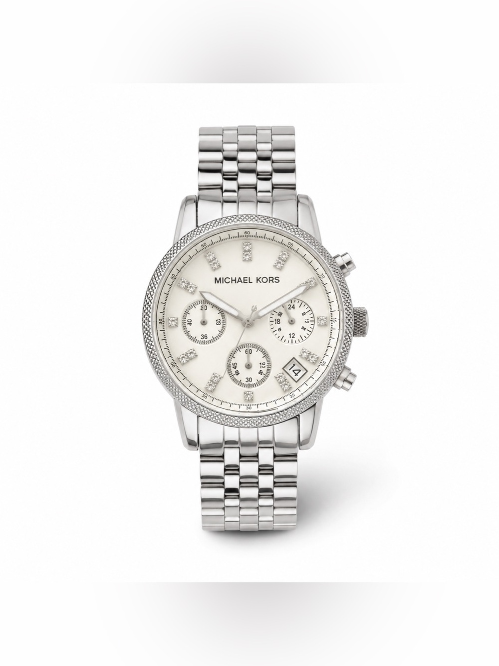 Michael Kors Metallic Silver Chronograph Watch